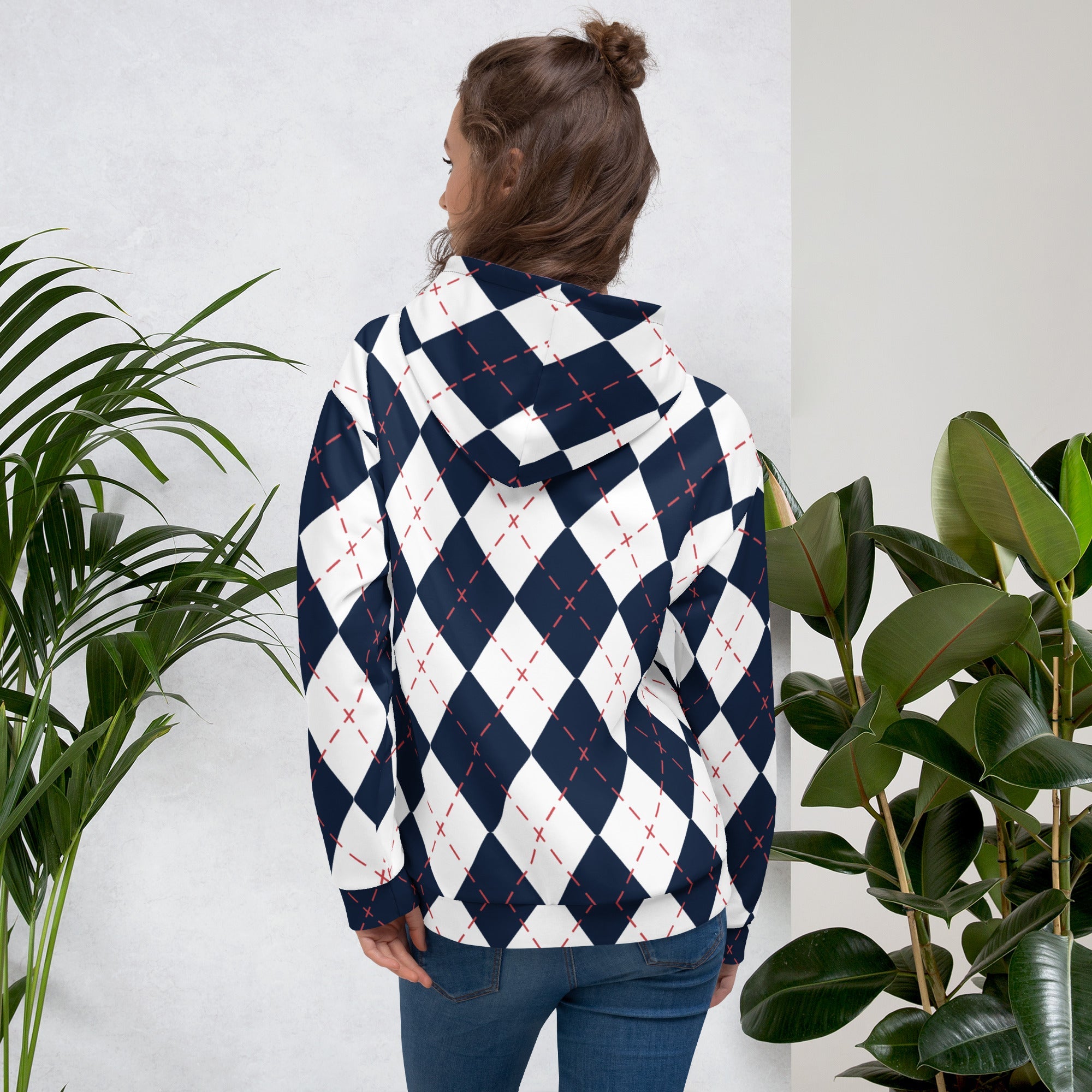 Love Yourself in Argyle - Recycled Unisex Hoodie - Second Cycle Supply Co.