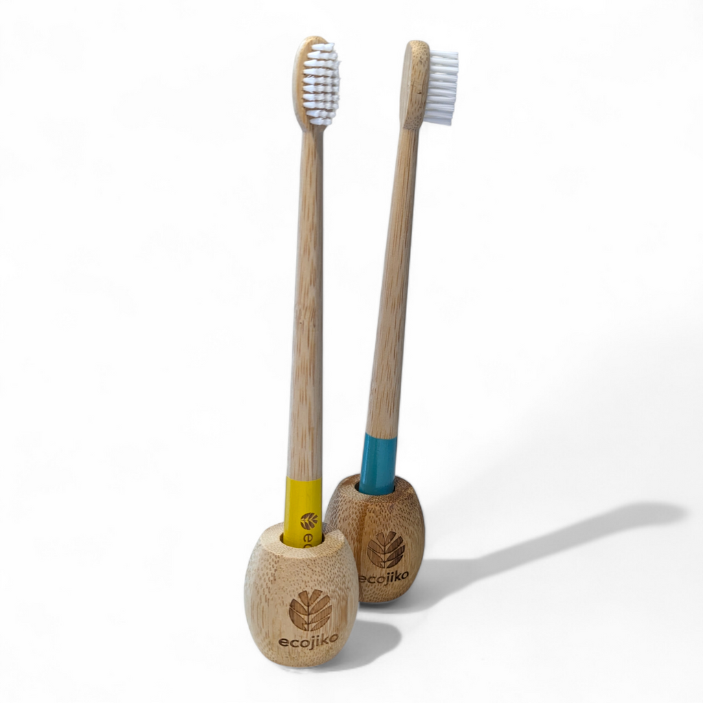Bamboo Toothbrush Stand | Adult Sustainable Toothbrush Holder